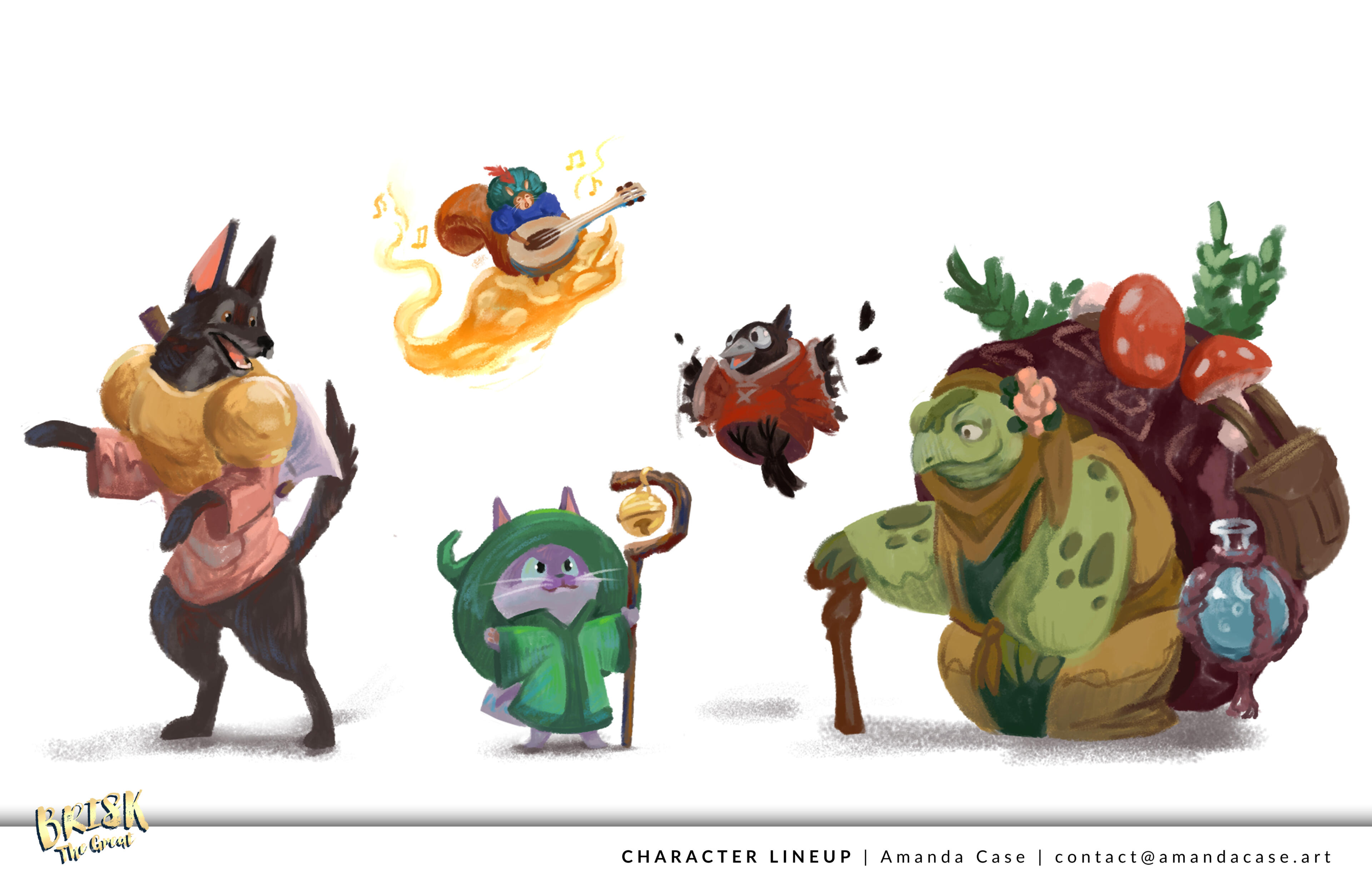 Brisk the Great, Character Lineup Brisk the Great, Character Lineup